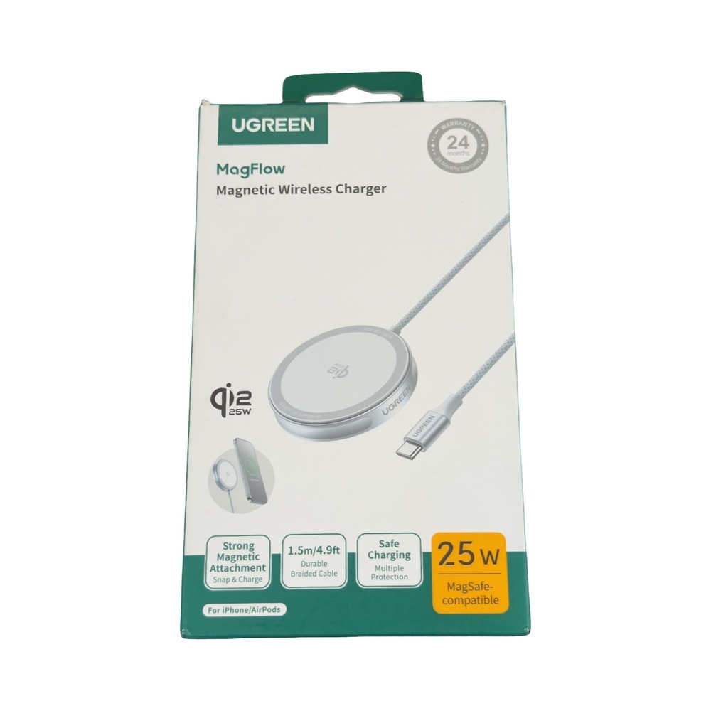Cc8U UGREEN Magflow Qi2.2 25W Wireless Charger Magsafe Compatible Charging Pad ⬇